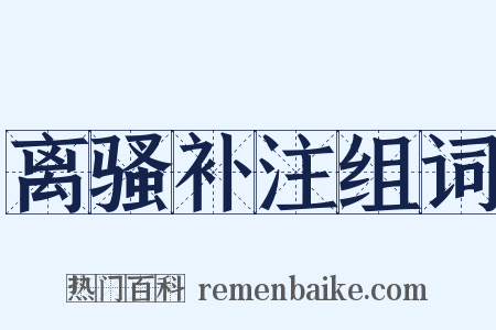 离骚补注组词是什么意思的图片